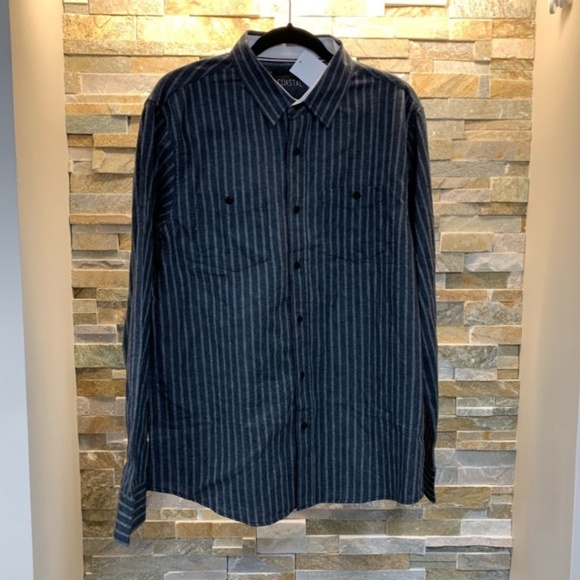 Coastal Striped Ride Modern Fit Flannel - Picture 2 of 5